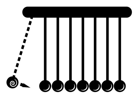 Колыбель Ньютона – иллюстрация к книге «Здравому смыслу вопреки»